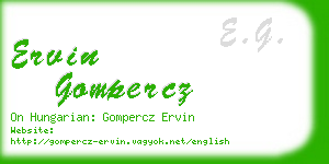 ervin gompercz business card